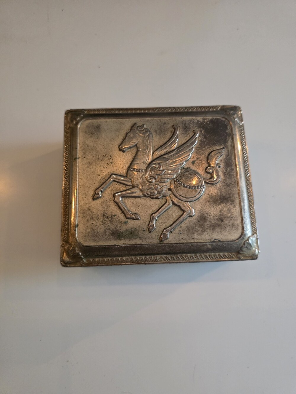 Vintage Yamato-Gumi, "Occupied Japan" Metal Pegasus Trinket Box